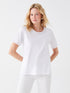 LC Waikiki Crew Neck Straight Short Sleeve Women Blouse
